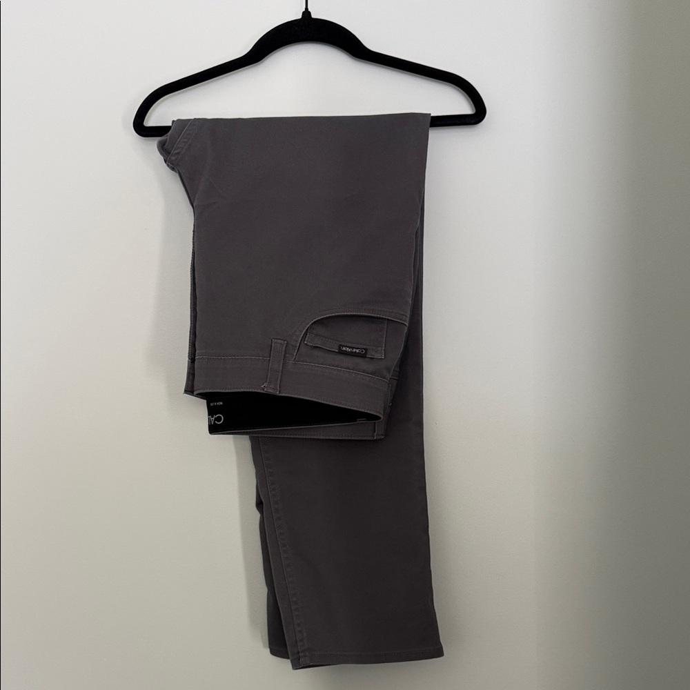 Calvin Klein Men's Charcoal Chinos